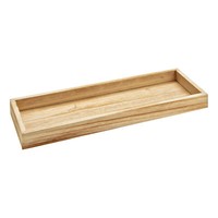 Holz Deko Schale Rechteckig - 40 X 14 Cm - Tisch Servier Teller Kerzen Tablett