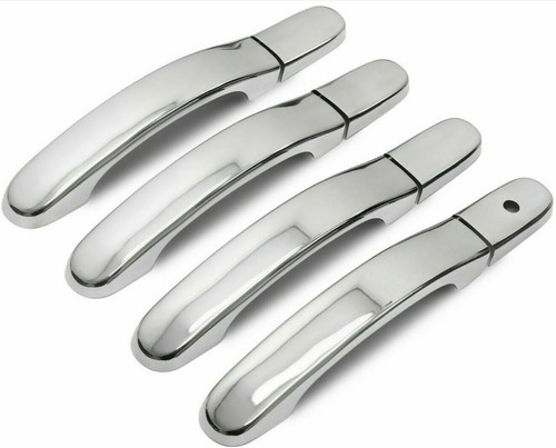 Kit Maniglie Porta Acciaio Inox Mascherine Cromate per Ford Fusion Fiesta V 2002-2008 - Foto 2 di 2