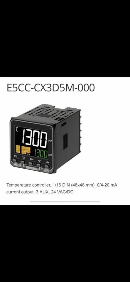 Omron E5CC-CX3D5M-000 Digital Temperature Controller 24v AC/DC - Image 2 of 4