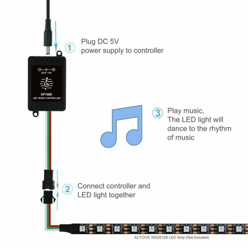 WS2811 LED Pixel Digital Diffused Music wifi RGB Light Addressable 12mm 5V 50pcs - Picture 19 of 33