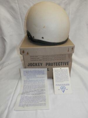 Vintage ''George Parker & Sons'' Jockey Protective Skull Cap 7 1/8 mit OVP