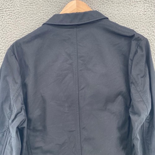 Chaqueta J Crew Para Hombre Grande Negra Ropa de Trabajo Bolsillos con Botones Algodón Carrera Todos los Días - Imagen 4 de 11