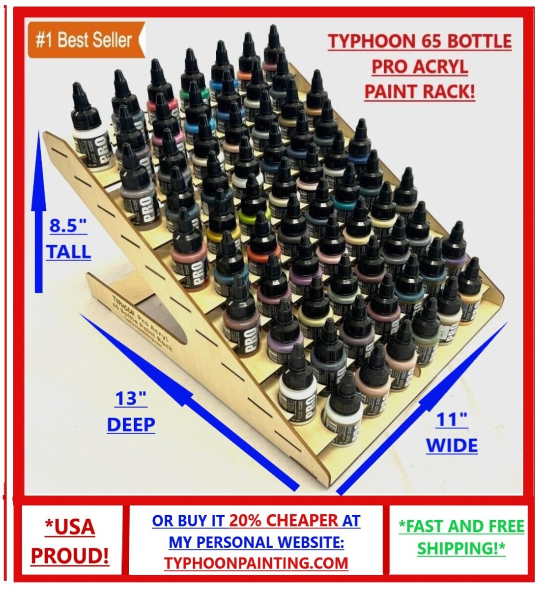 Typhoon 65 bottle Pro Acrylic paint rack, monument hobbies