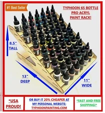 Typhoon 65 bottle Pro Acrylic paint rack, monument hobbies, hobby storage