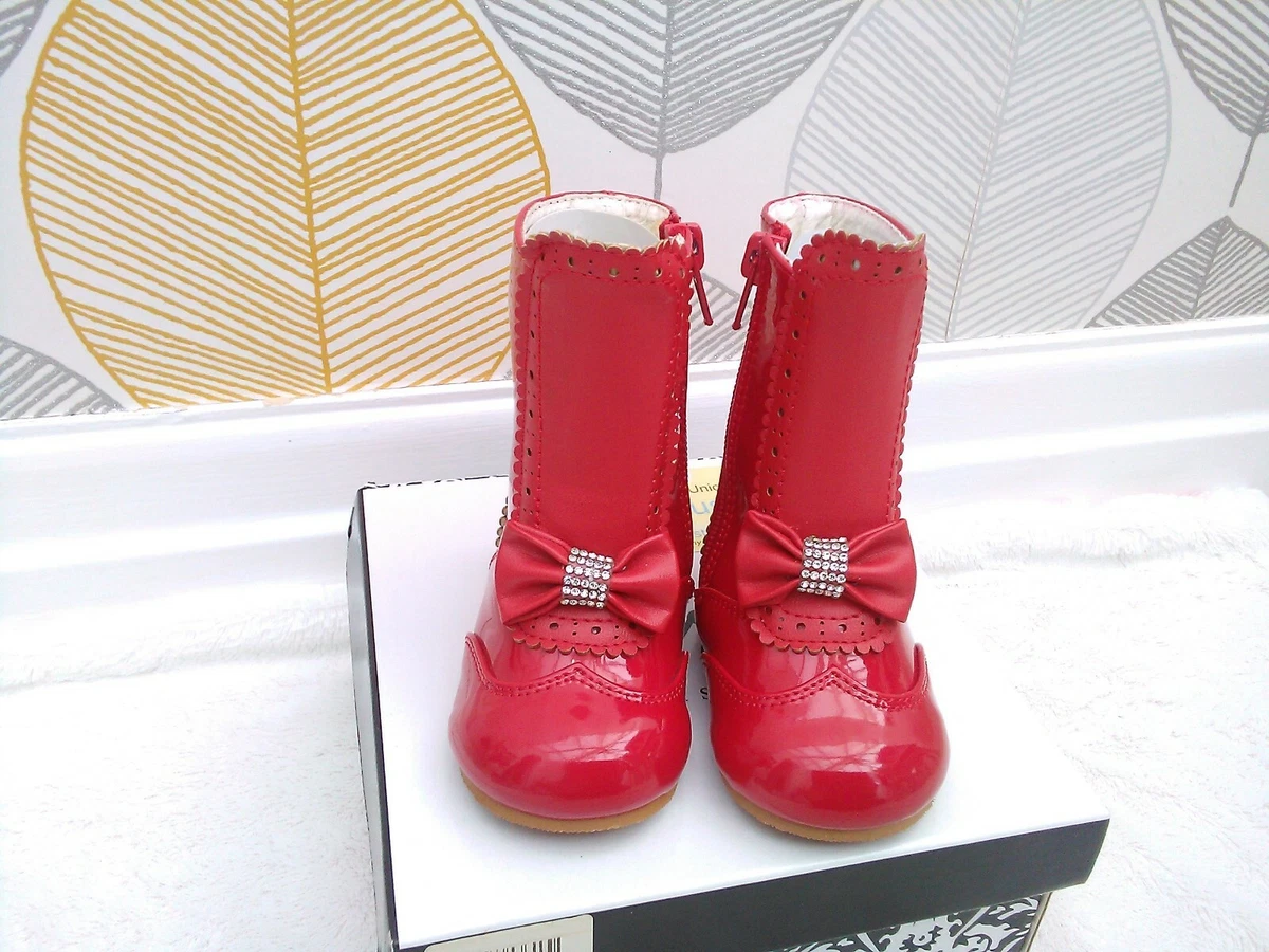 Red cheap infant boots