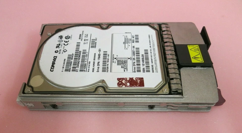 HP BD0096349A 176493-001 9.1GB 10000RPM U160 SCSI 80P Hot-Swap 3.5" Internal HDD - Image 3 of 4