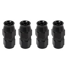 Lokocar 6an 0 Ptfe Hose End Fitting Adapter Straight Fits Ptfe Hose Black 4pcs