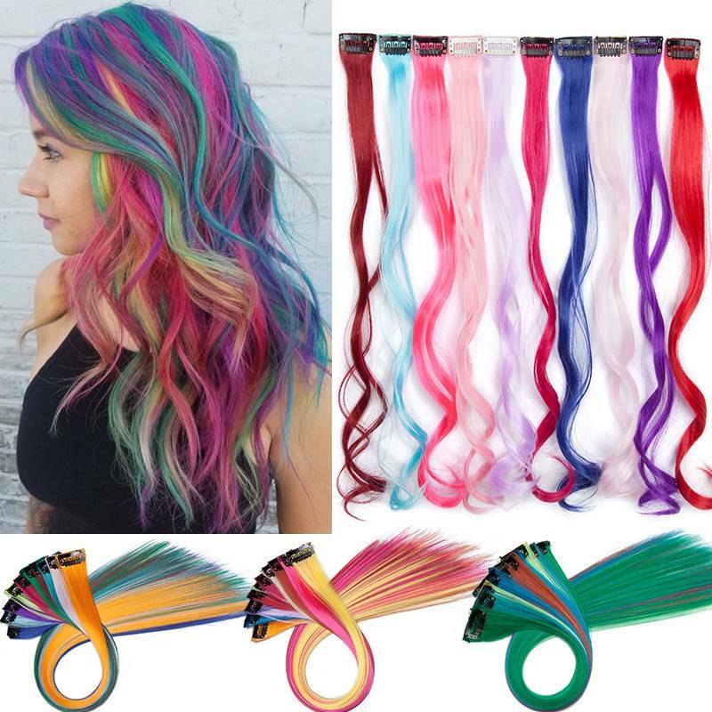 22In Long Natural Clip in Hair Piece Highlight As Human Hair