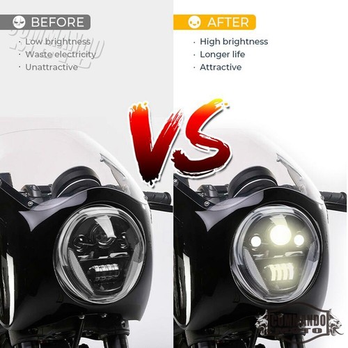 LED Headlight Assembly w/ DRL For Ducati Monster 821 1200 1200R 1200S 2014-2017 - Picture 7 of 9