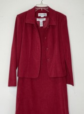 Jessica Howard Women s Suit Dress Red Size 8 With Matching Jacket