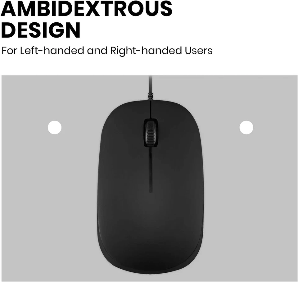 Perixx PERIMICE-201C USB Type C Wired Optical Mouse with 3-Button, Scroll Wheel, - Image 4 of 4