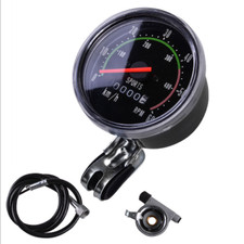 Vintage Style Bicycle Bike Speedometer Analog Mechanical Odometer With Hardware Vintage Style Bicycle Bike Speedometer Analog Mechanical Odometer With Hardware