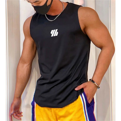 Men Quick Dry Bodybuilding Tank Top Gym Fitness T Shirt Stringer Singlet Vest - Picture 4 of 16