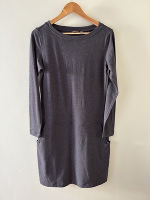 Merrell Baumwollmischung Kleid neu mit Etikett Freizeit Bodycon Größe Medium blau grau