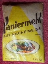 "NEU" DDR-Lebensmittel: PANIERMEHL Milcheiweiss 1964 1974 Glauchau EVP 0,25 Mark