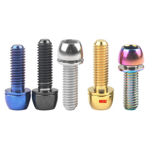 M6x16/18/20/25mm Titanium Bolts Taper Inner Hex Head Ti Screws Bicycle Fastener - Picture 4 of 17