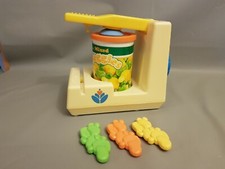 Vtg Fisher Price Fun w Play Food for Little Tikes Pop Top Can Opener w Veggies
