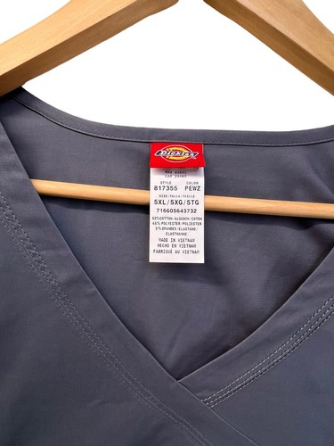 Dickies Gen Flex Scrubs Taglia 5XL Grigio Finto Avvolgente Divisa Medica Abbigliamento da Lavoro - Foto 5 di 15