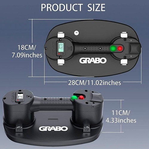 GRABO 2er-Pack Pro-Lifter 20 Akku-Vakuumpumpe | US-Händler kostenloser Versand/Rückgabe - Bild 6 von 12
