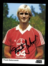 Frank Saborowski  Autogrammkarte Bayern Leverkusen 1982-83  Original Signiert