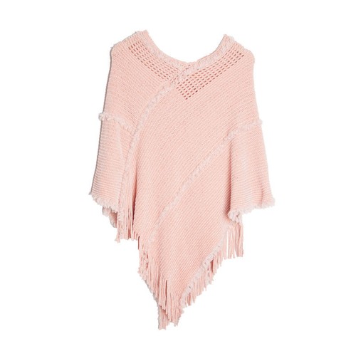 Fashion Shawl Pullover Knitted Bat Sweater Hollow Solid Color Women Shawl - Picture 11 of 16