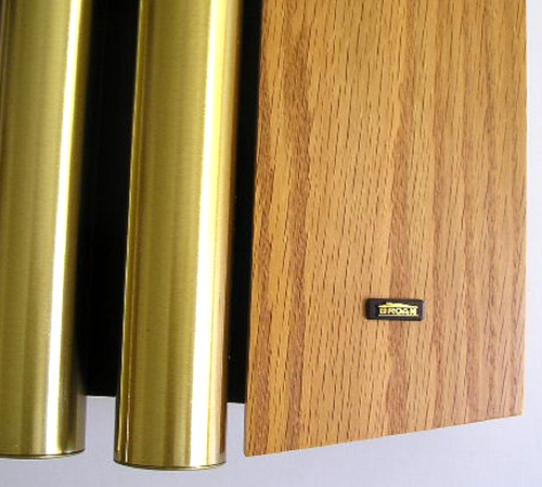 Mid Century Modern BROAN Oak Brass Boor Bell Chime Box Cover - Picture 6 of 13