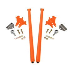HSP 70" Universal Bolt On Traction Bars For Offset Leaf Spring 4" Axle Orange