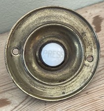 Original Antique Victorian Brass Front Door Bell Push. Untested