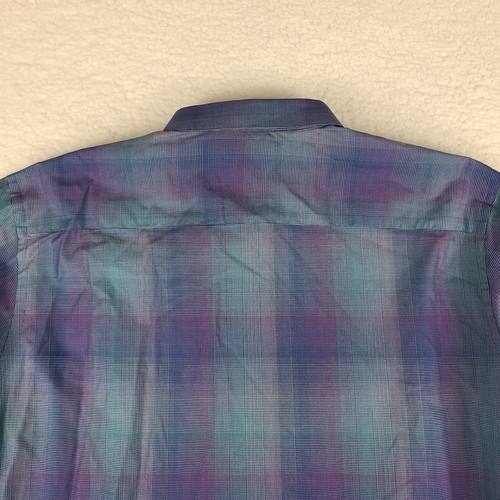 Bugatchi Dress Shirt Mens XL Blue Purple Classic Fit Pretty Clubbing Button Up - Picture 8 of 10
