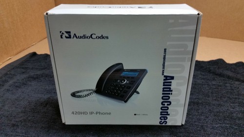 Brand New Audiocodes 420HD 2 Line IP Phone Black UC420HDEG 1482
