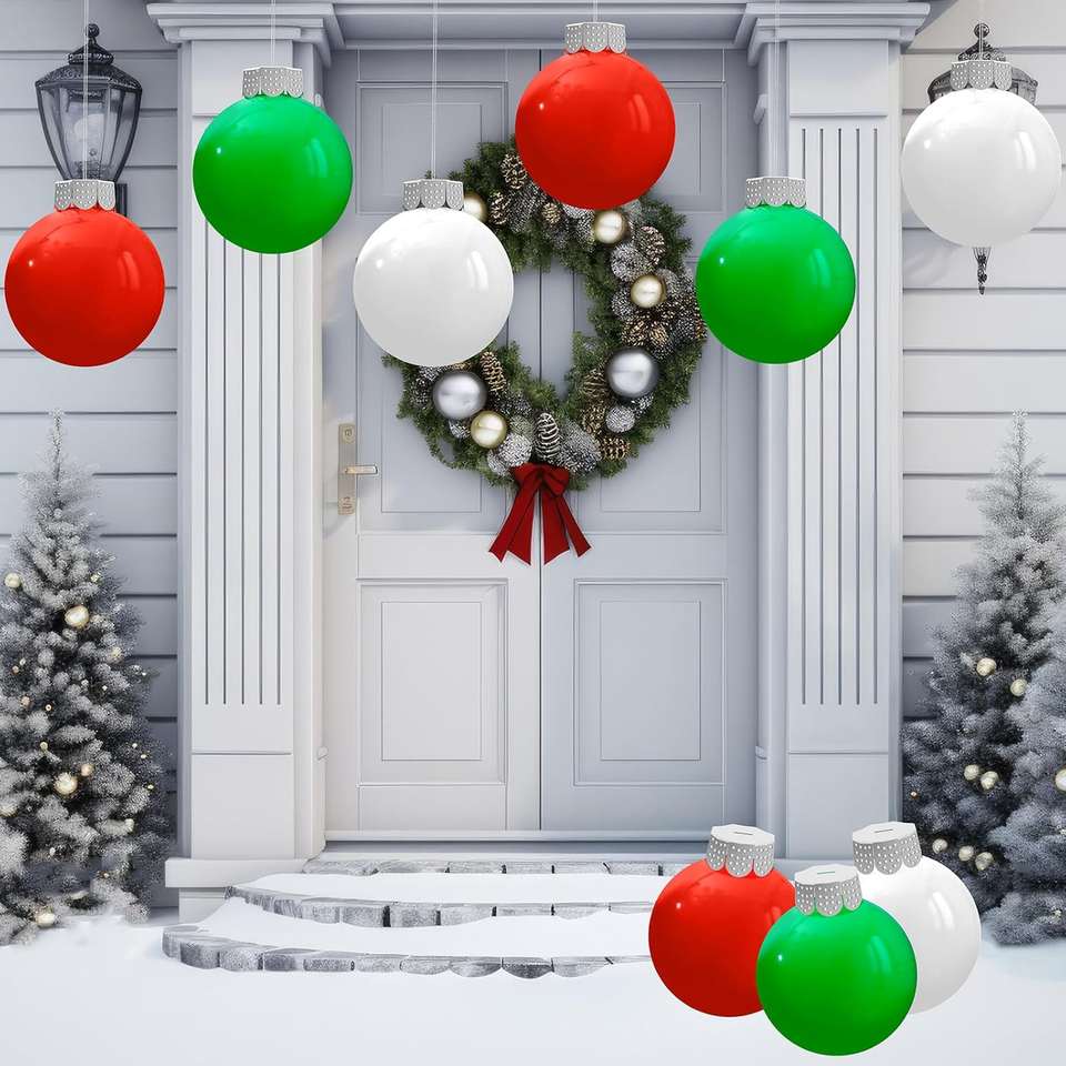 9 Pcs Outdoor Christmas Decorations, Large Inflatable Christmas Balls