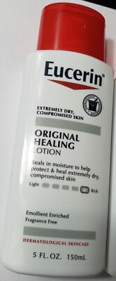 5x Eucerin Original Healing Lotion for Extremely Dry Skin 5.0 oz. Fragrance Free