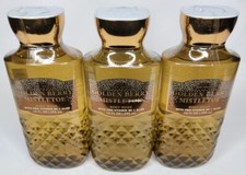 BATH  BODY WORKS LOT OF 3 GOLDEN BERRY MISTLETOE BODY WASH 10 OZ