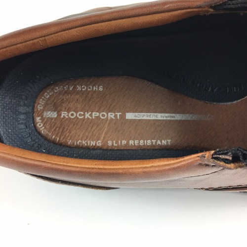 Rockport Dressports Mens Oxford Shoes Luxe Bike Toe Slip On Size 9 Brown Leather - Picture 9 of 10