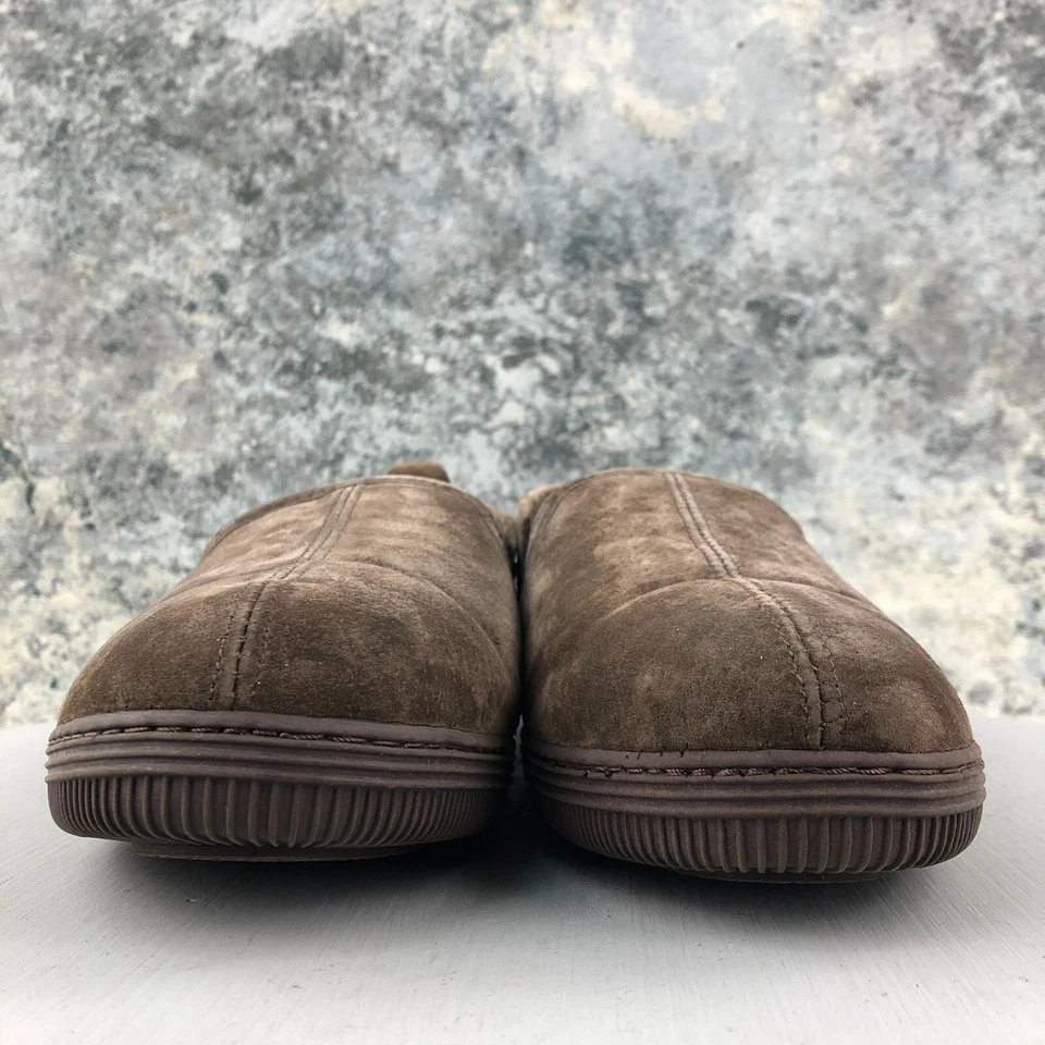 Calzado Lamo Para Hombre Talla 8 Romeo Marrón Gamuza Piel Sintética Forrado Zapatillas Sin Cordones Foto 2 de 4