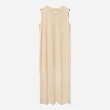 Everlane Dress Long Weekend Midi Dress Sleeveless Cream Clean Girl Effortless XS