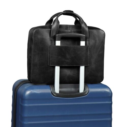 Personalisierte Leder Reise 16" Laptoptasche - Aktentasche Umhängetasche Portfolio - Bild 13 von 26