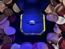 1.42 CTW - Natural Diamond Engagement Ring and Bridal Set - 14 K White gold