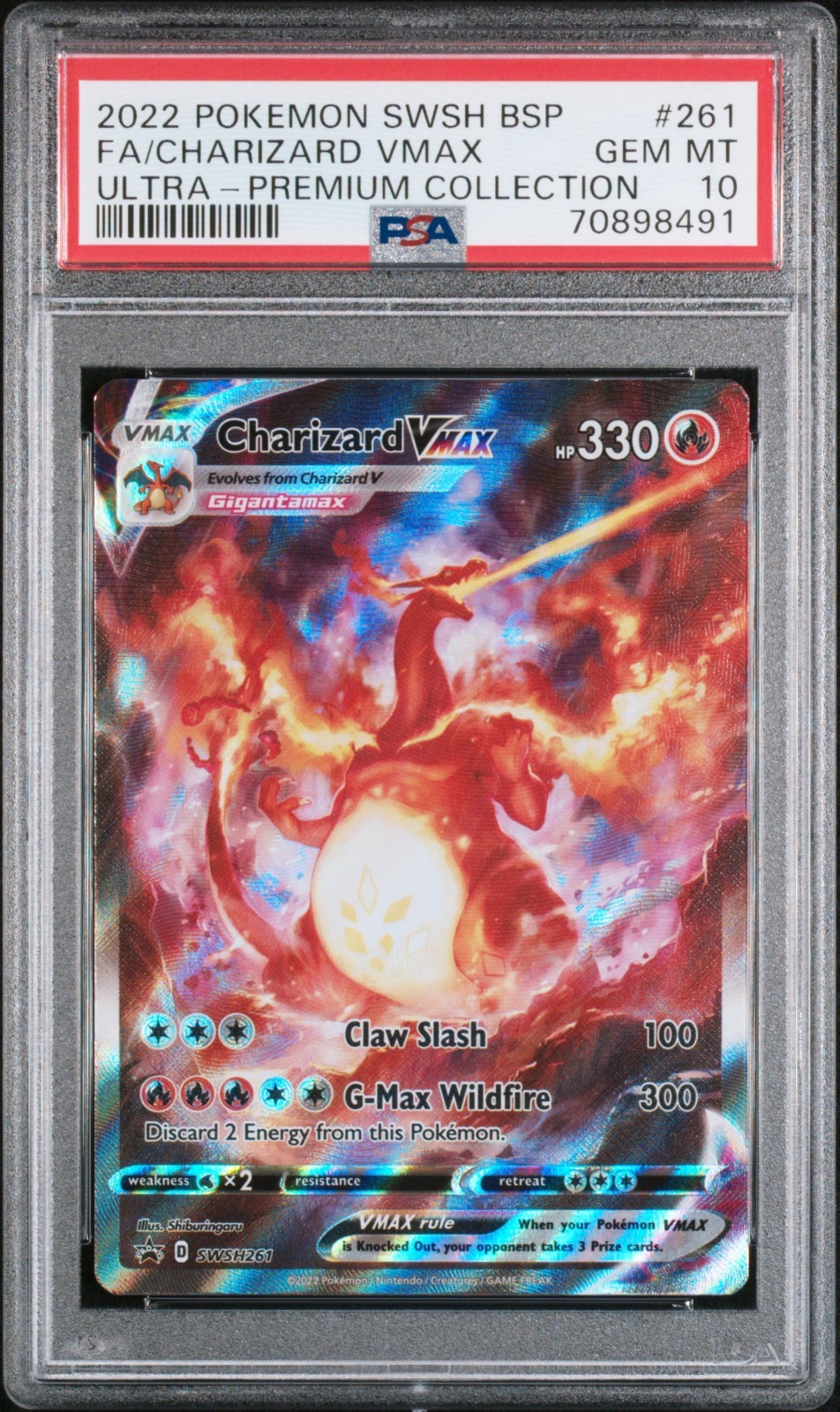 2022 Pokemon SWSH Black Star Promos Charizard VMAX Full Art #SWSH261 PSA 10