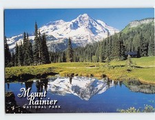 Postcard Mirror Reflections Mount Rainier National Park Washington USA