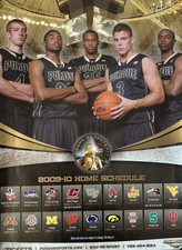 2009-10 Purdue Boilermakers Men’s Basketball Poster Schedule-Big 10 Champions
