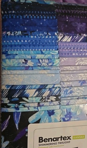 Benartex - Shimmering Twilight 2 1/2” x 42” 40 Stoffstreifen Neu in Verpackung - Bild 5 von 6