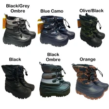 Member's Mark Boy's Pull On Insulated Snow Boots w/ Bungee Closure