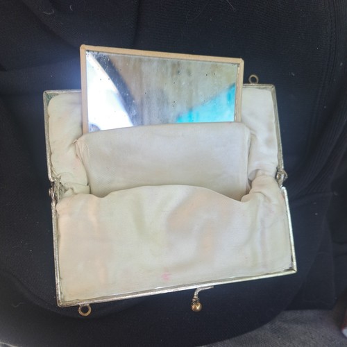 Antique Rhinestone Evening Bag Small Rhinestone Purse Needs Repair - Picture 5 of 5