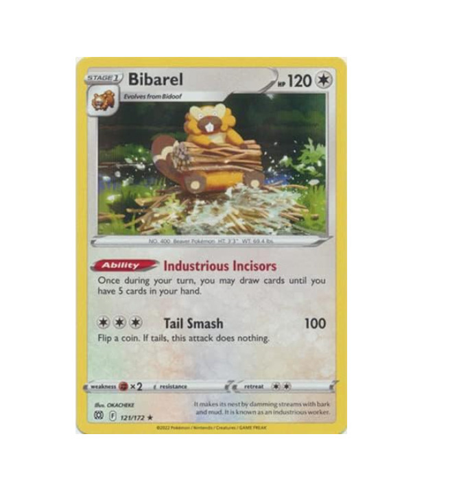 Pokemon - Bibarel - 121/172 - Holo Rare - Brilliant Stars  - NM/M