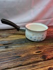 Vintage Dawn Water Colors Hearthside Enamelware 1 QT Floral Saucepan Taiwan