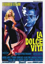 LA DOLCE VITA 1960 Fellini classic French 47"x63" movie poster!