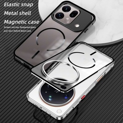 Hybrid Magnetic Metal Bumper Clear Matte Back Case For Oppo Find X9 Ultra X9sPro