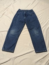 Vintage Osh Kosh Boy s Jeans Plaid Size 7R Blue Talon Zipper USA Made