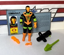 GI Joe Cobra BATS 1991 v2 *100% COMPLETE w/File Card, Excellent Condition!* Bat